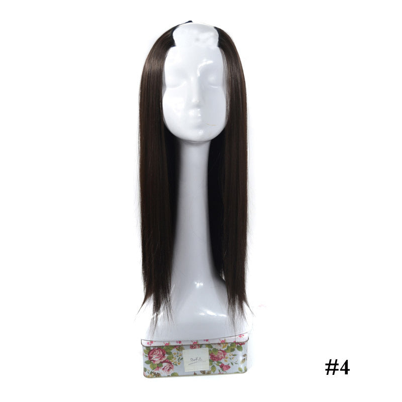 Long Straight Hair U-shaped Half Headgear