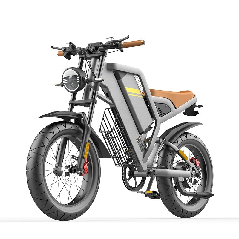 Electric Bicycle With 20 Inch Large Tires and Seven Stage Transmission Assistance