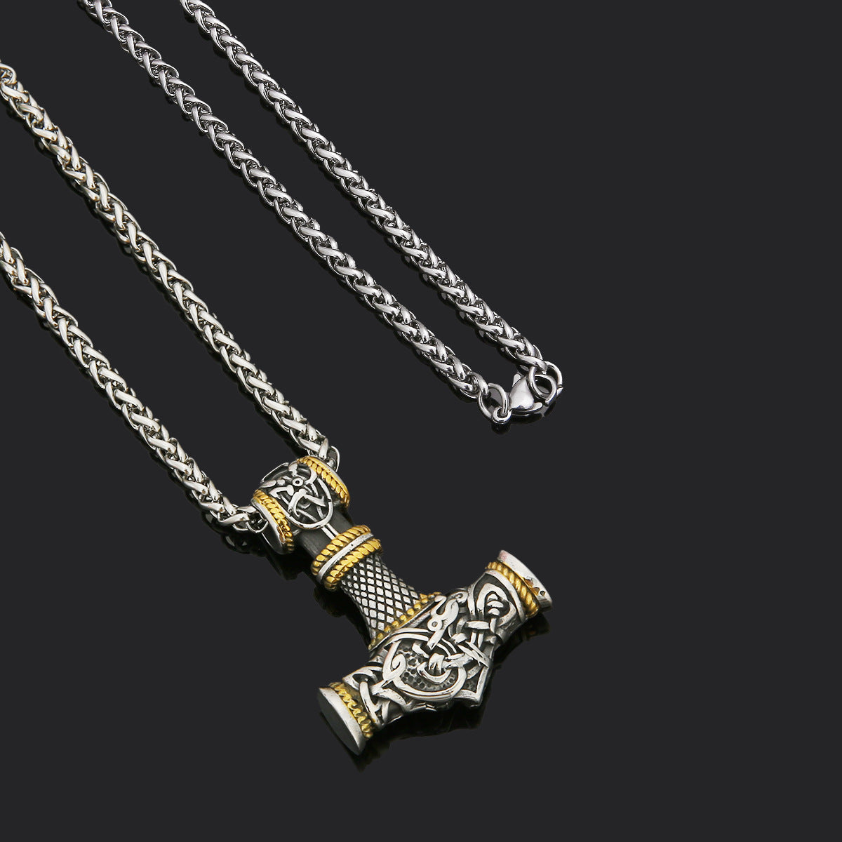 Thors Hammer Stainless Steel Necklace