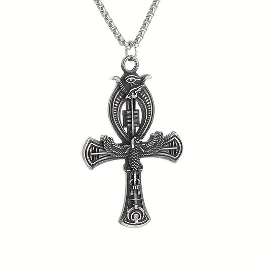 Ancient Egyptian Ankh Cross Pendant Necklace.