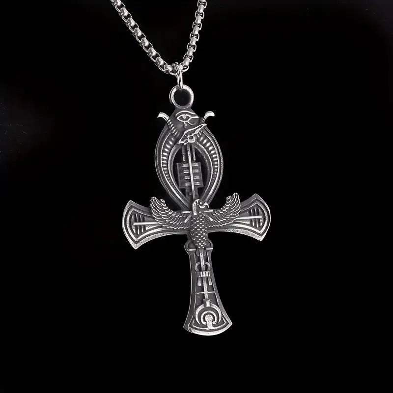 Ancient Egyptian Ankh Cross Pendant Necklace.