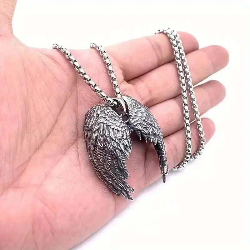 Angel Wings Stainless Steel Necklace.