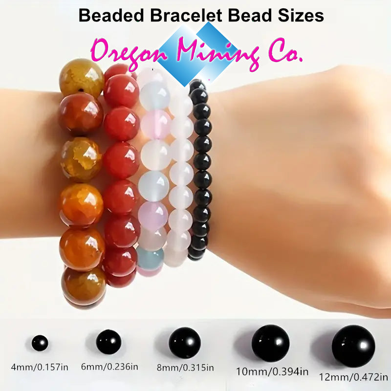 Baseball Stone Beaded Bracelet.