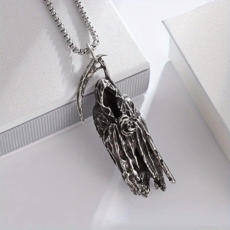 Death Reaper Stainless Steel Necklace.