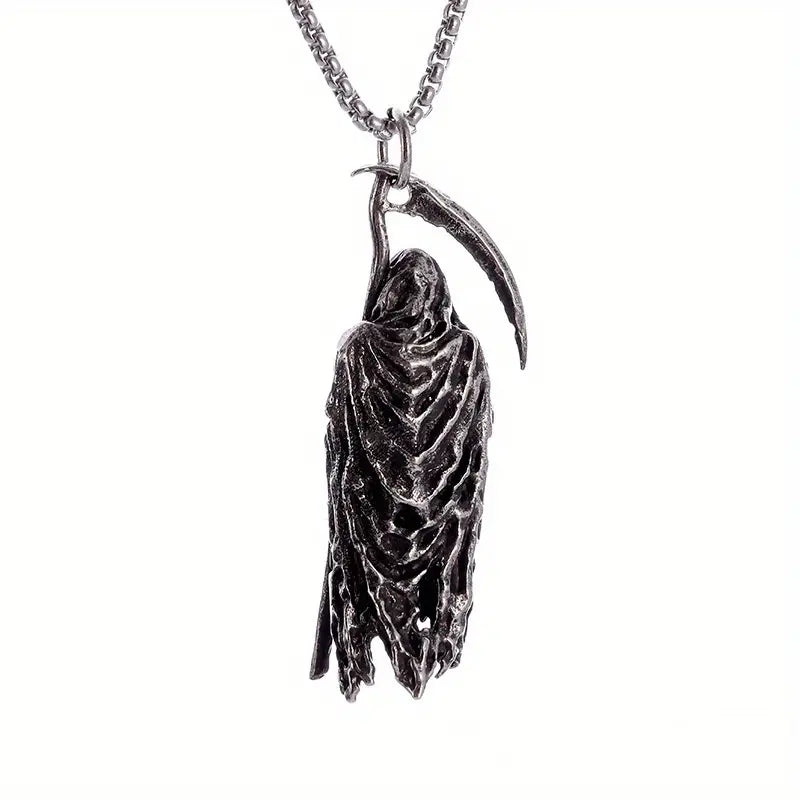 Death Reaper Stainless Steel Necklace.