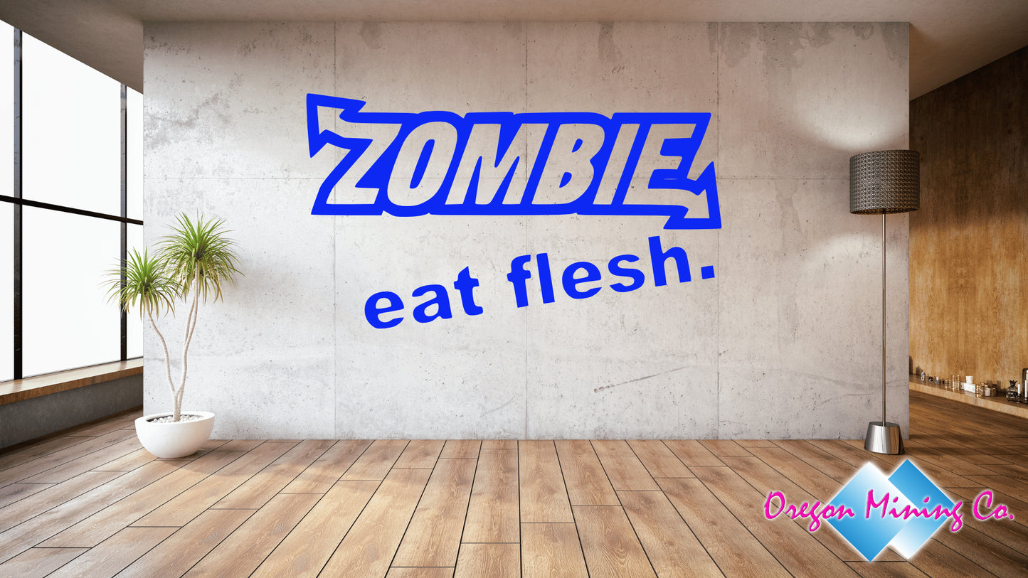 JDM Zombie eat flesh, Auto Vinyl Decal