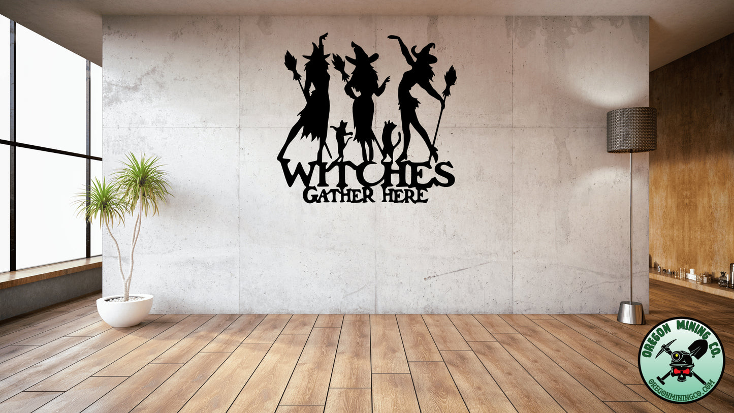 Witches Gather Here Vinyl Decal