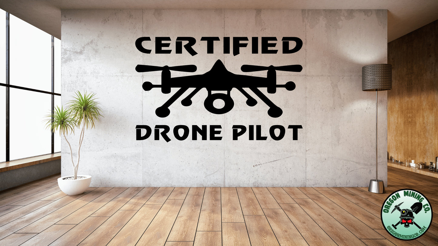 Certified Drone Pilot Vinyl Decal