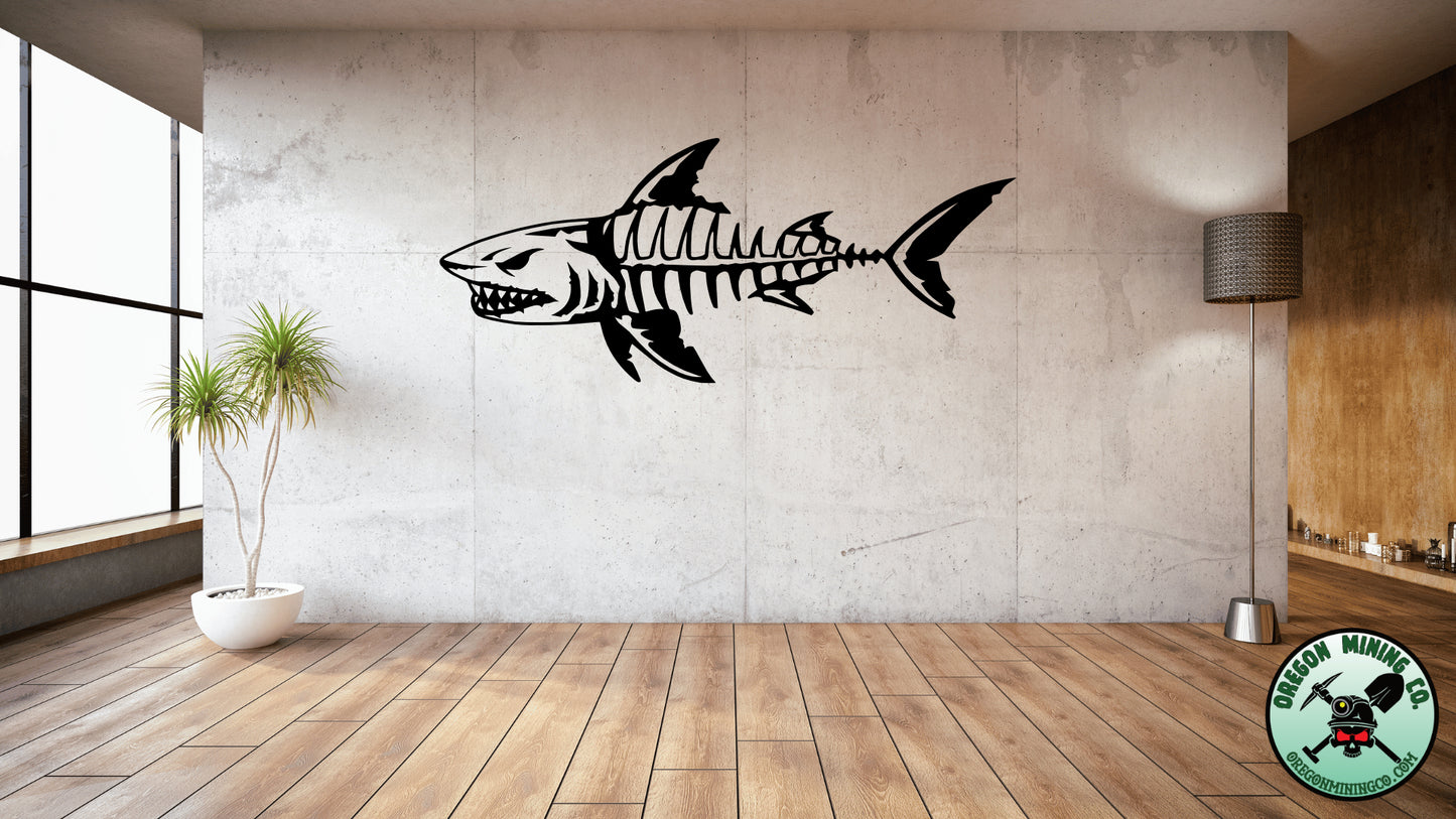 Shark Bones Vinyl Decal