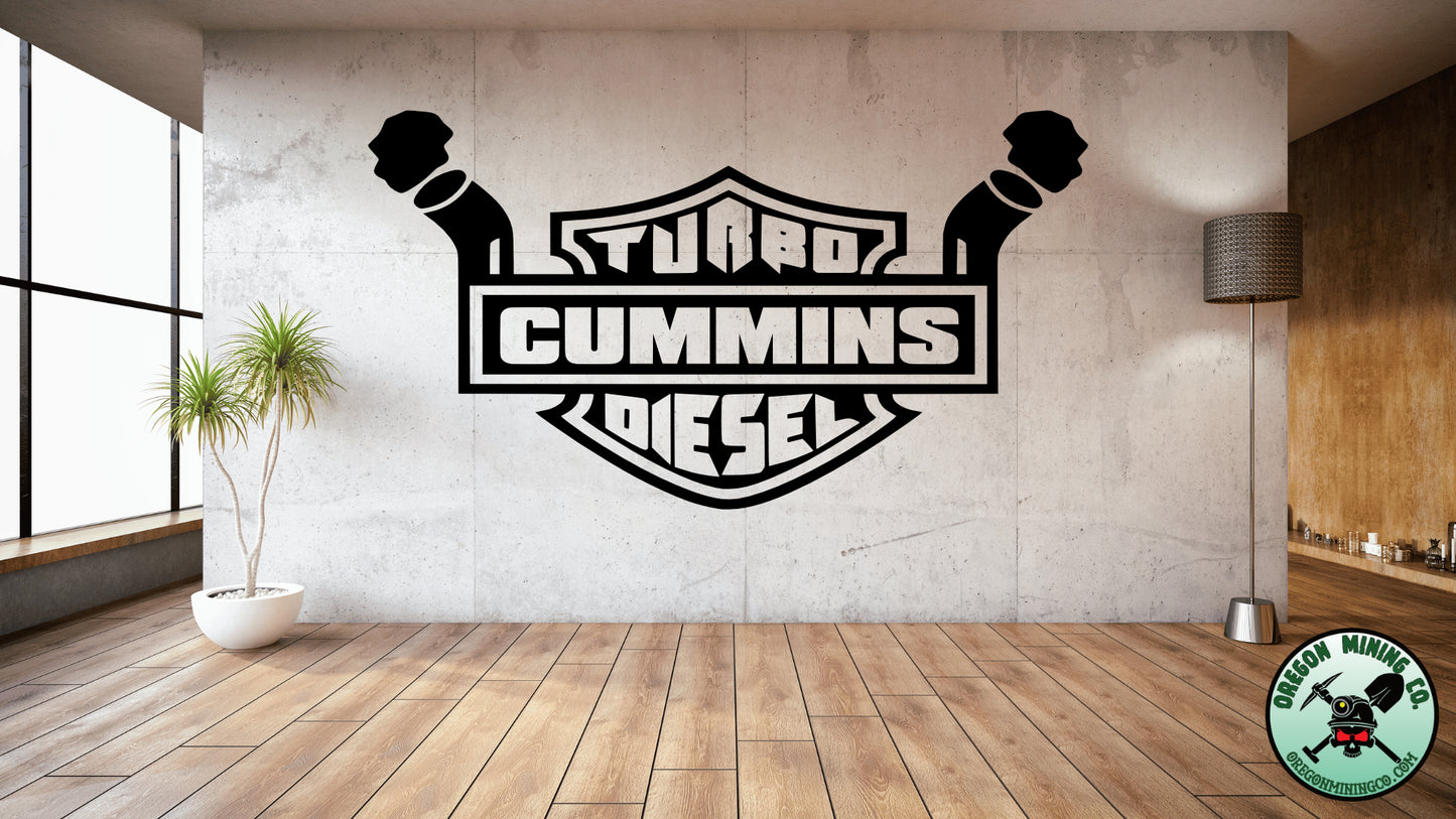 Cummins Turbo Diesel, Auto Vinyl Decal