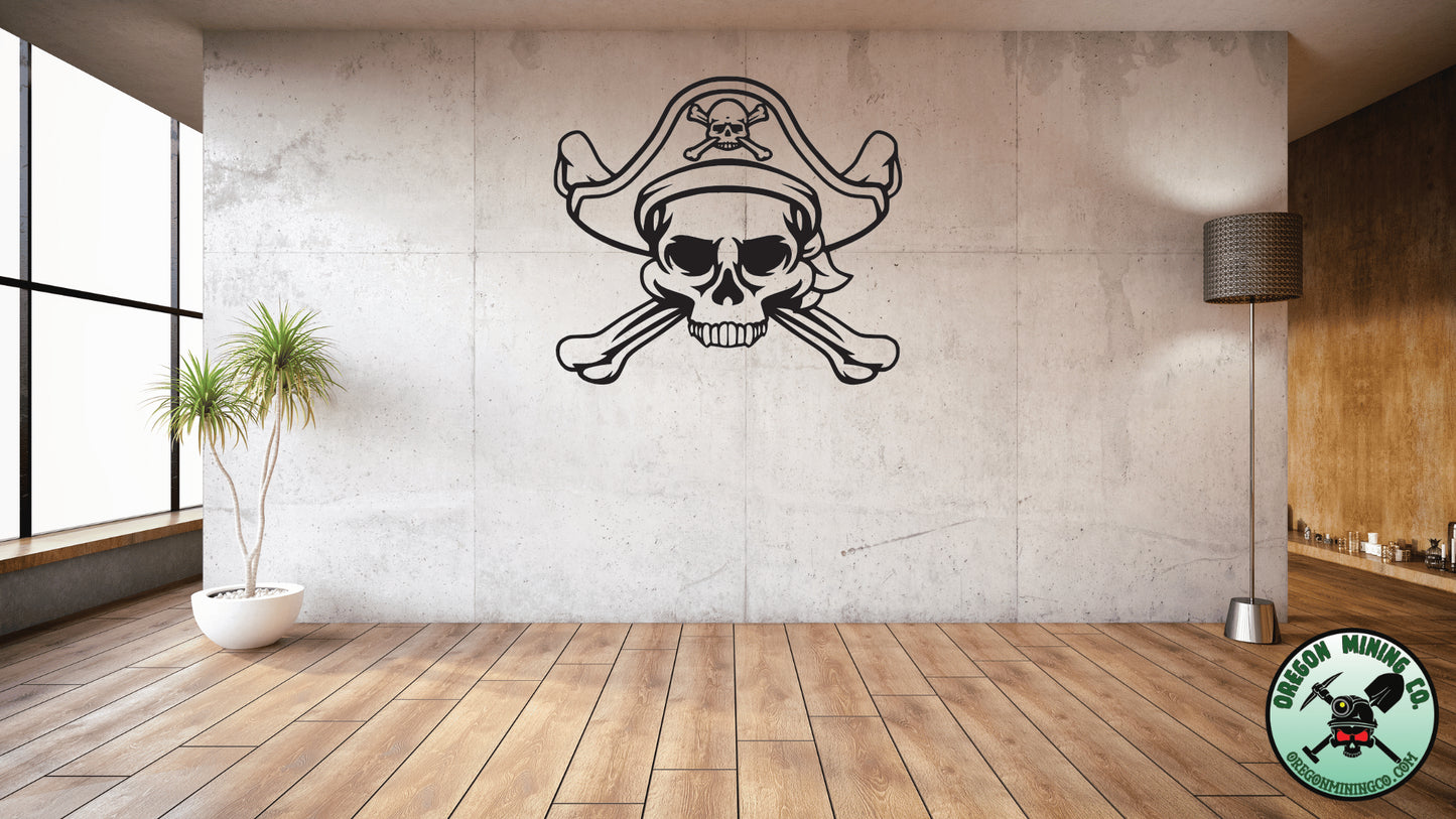 Pirate Skull & Bones Vinyl Decal