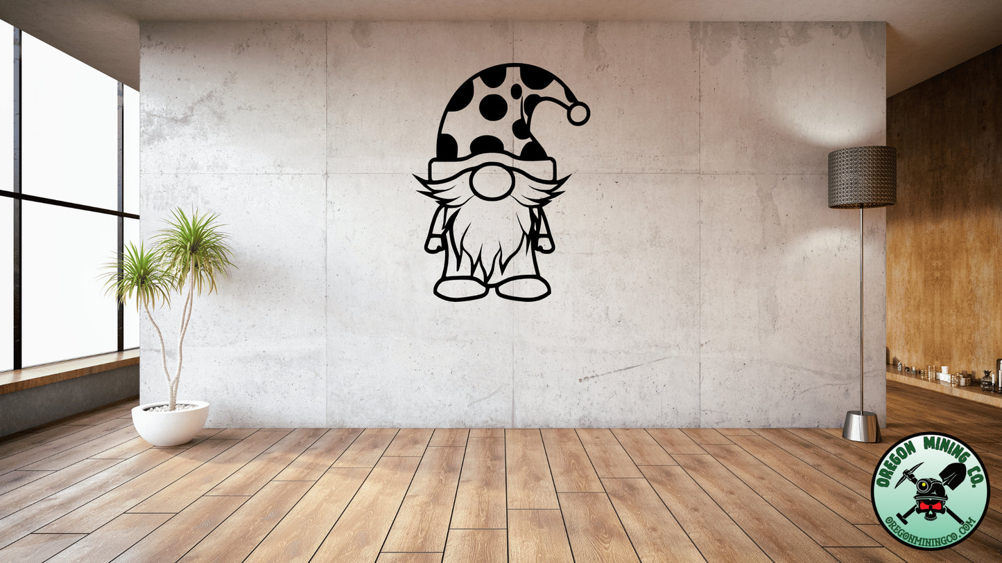 Polka Dot Gnome Vinyl Decal