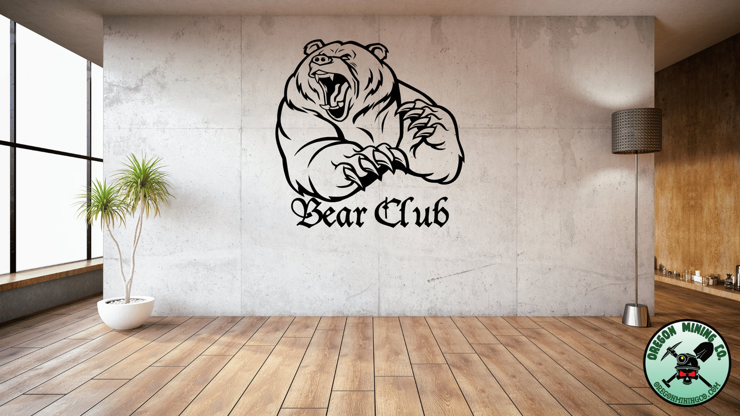 Bear Club Vinyl Decal