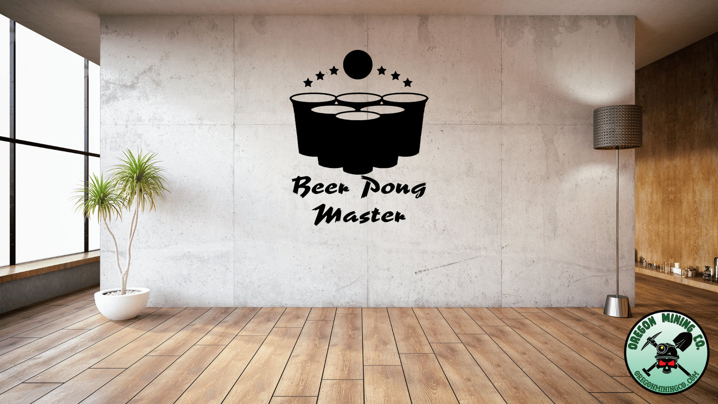 Beer Pong Master, Vinyl Decal