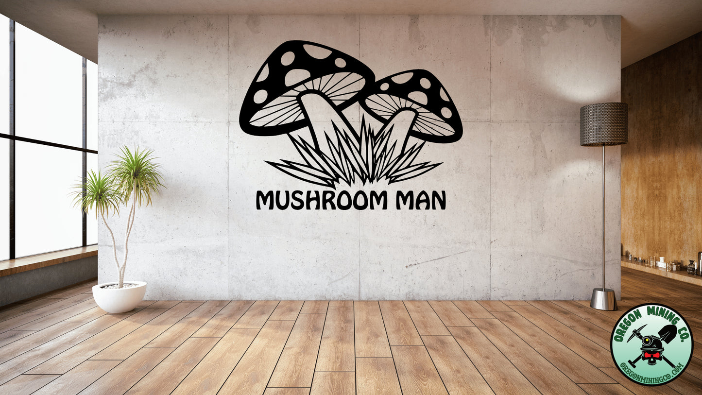 Mushroom Man Vinyl Decal