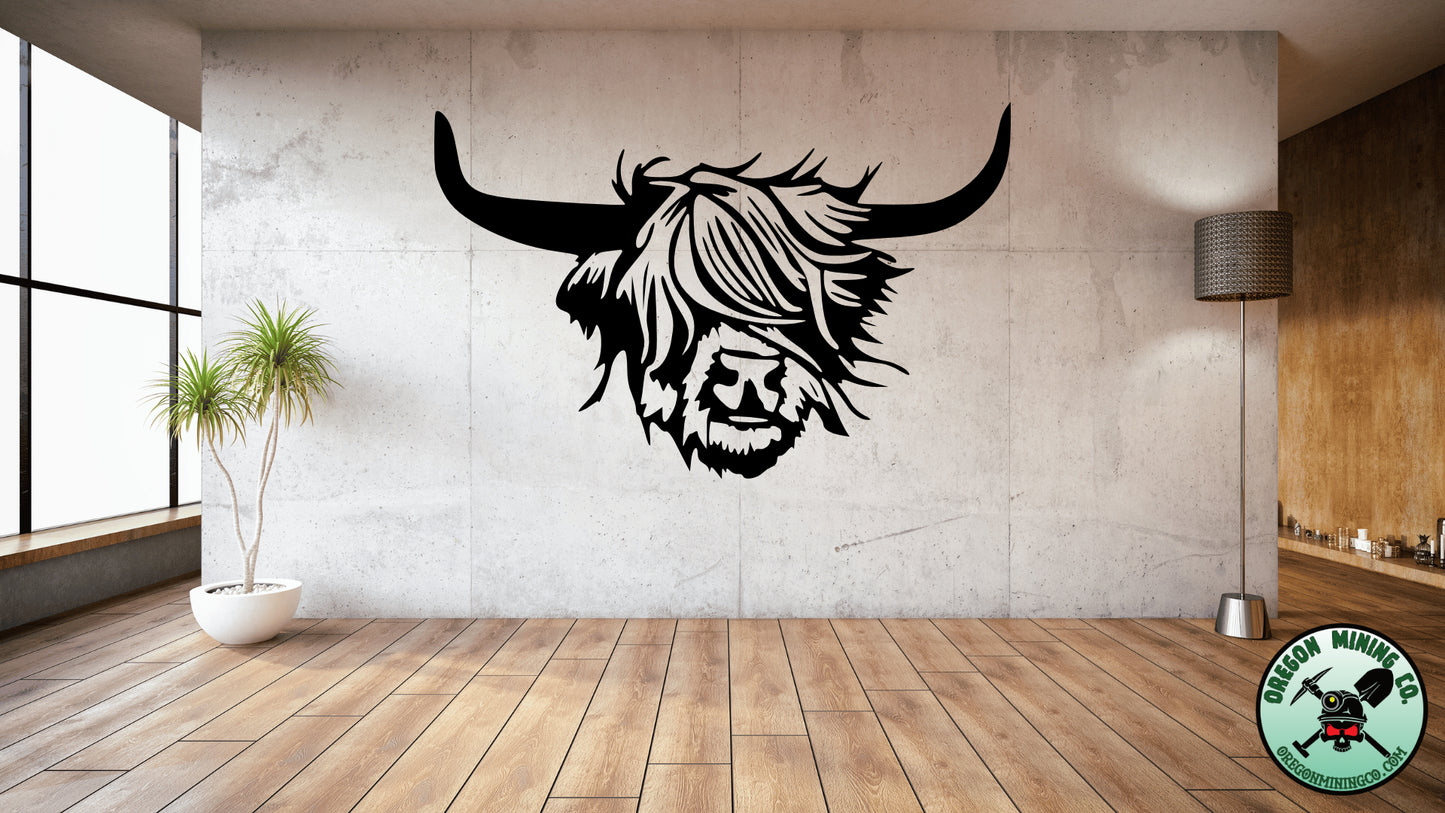 Highland Cow Vinyl Decal