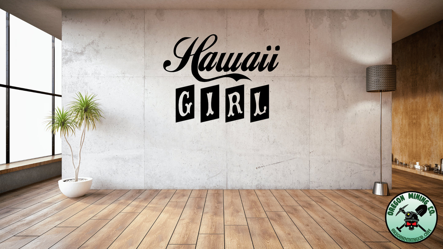 Hawaii Girl, Vinyl Decal