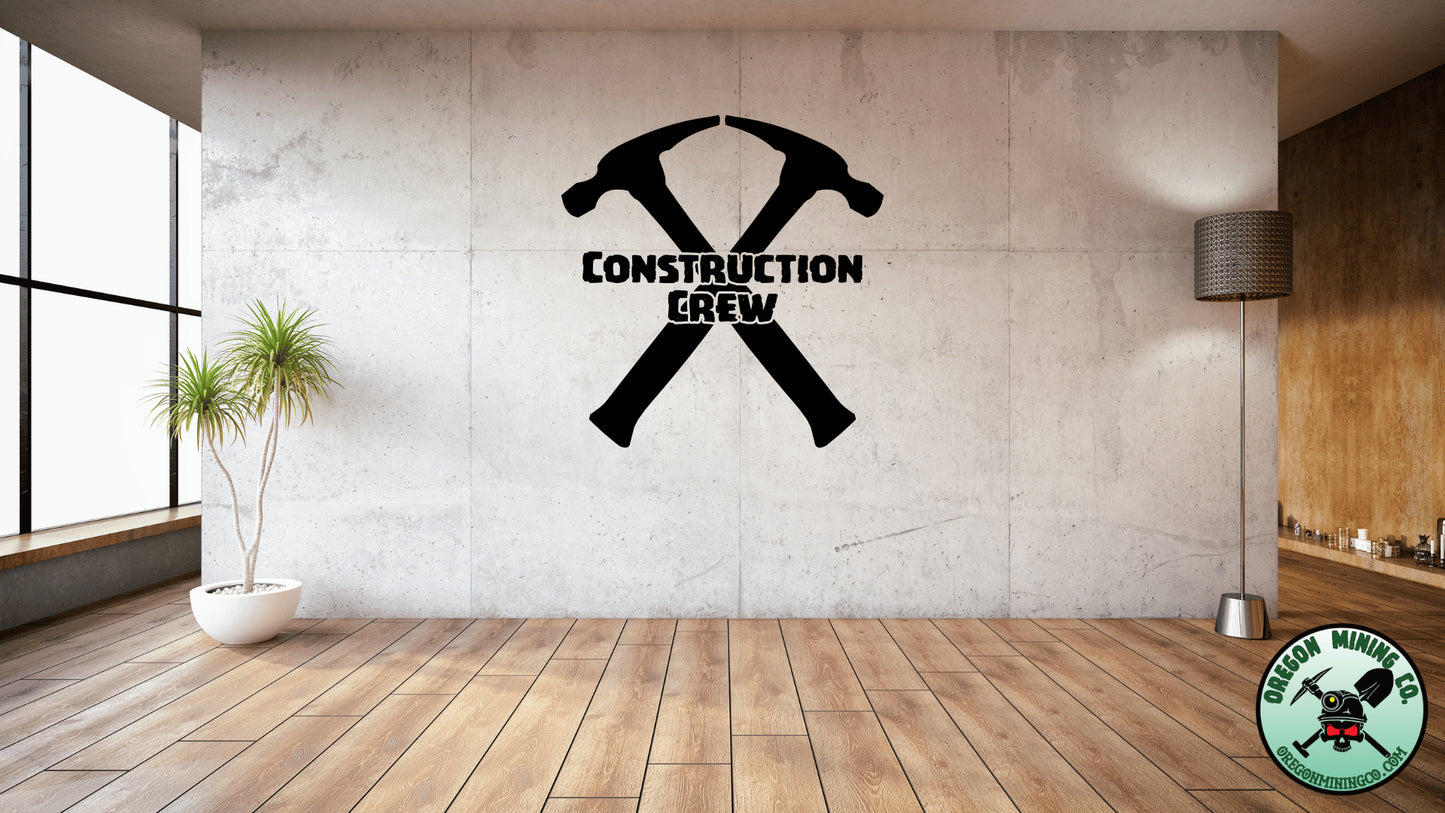 Construction Crew Hammers, Vinyl Decal