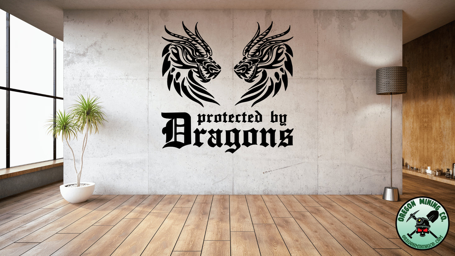 Protected by Dragons Vinyl Decal