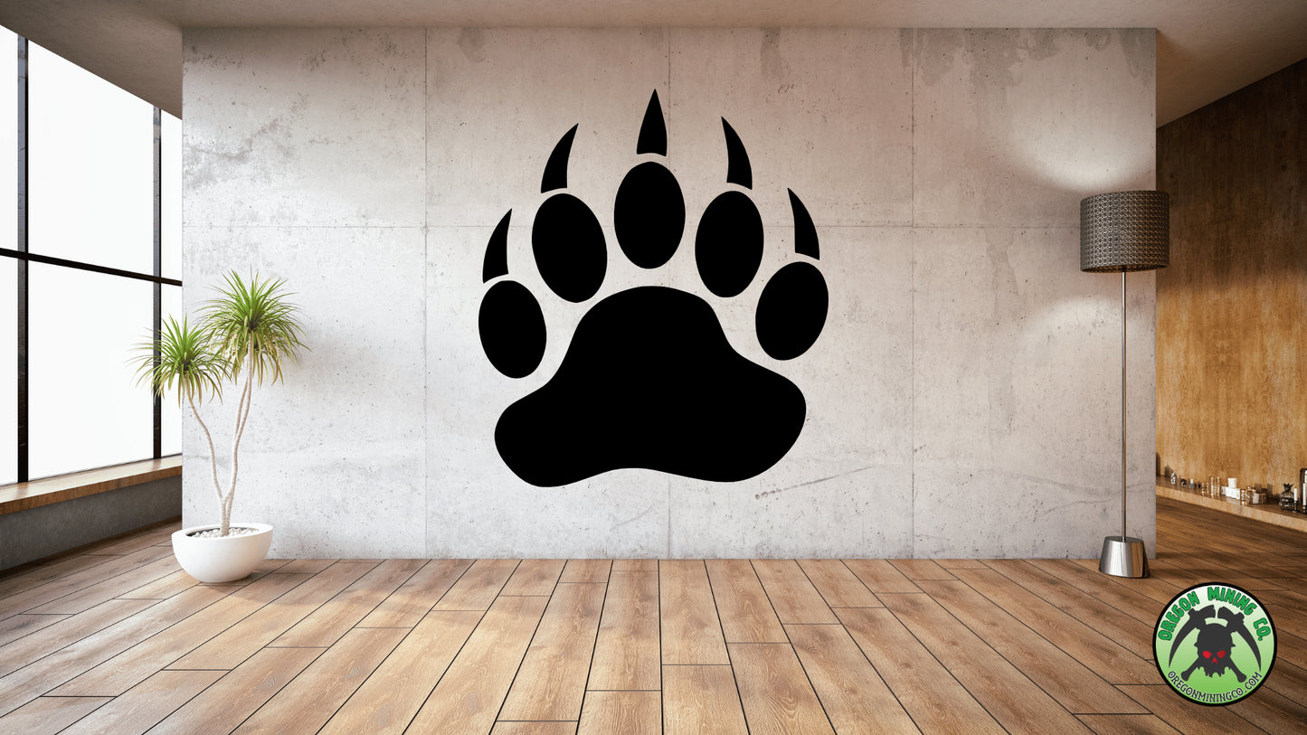 Bear Paw Vinyl Decal