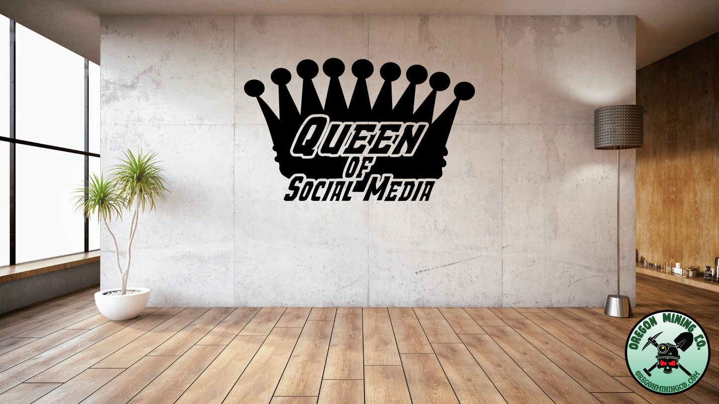 Queen of Social Media Vinyl Decal