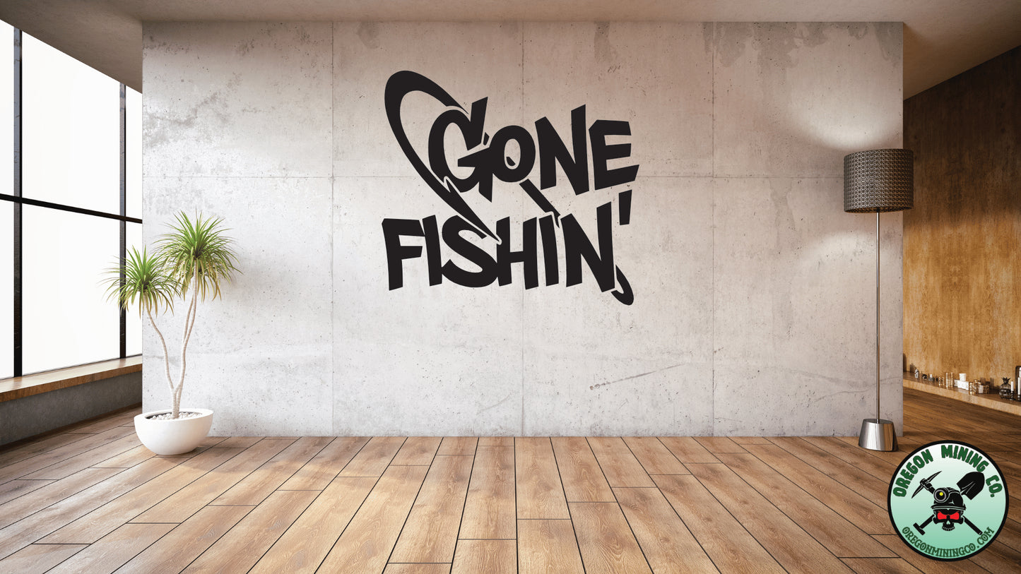 Gone Fishin Vinyl Decal