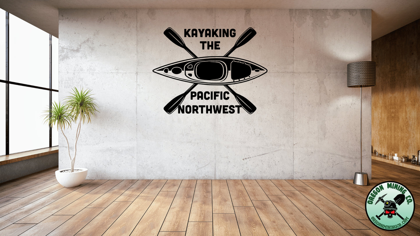 Kayaking The Pacific Northwest, Vinyl Decal