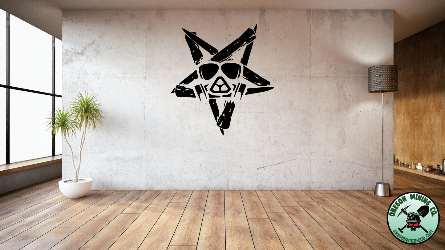 Pentagram Knives, Vinyl Decal