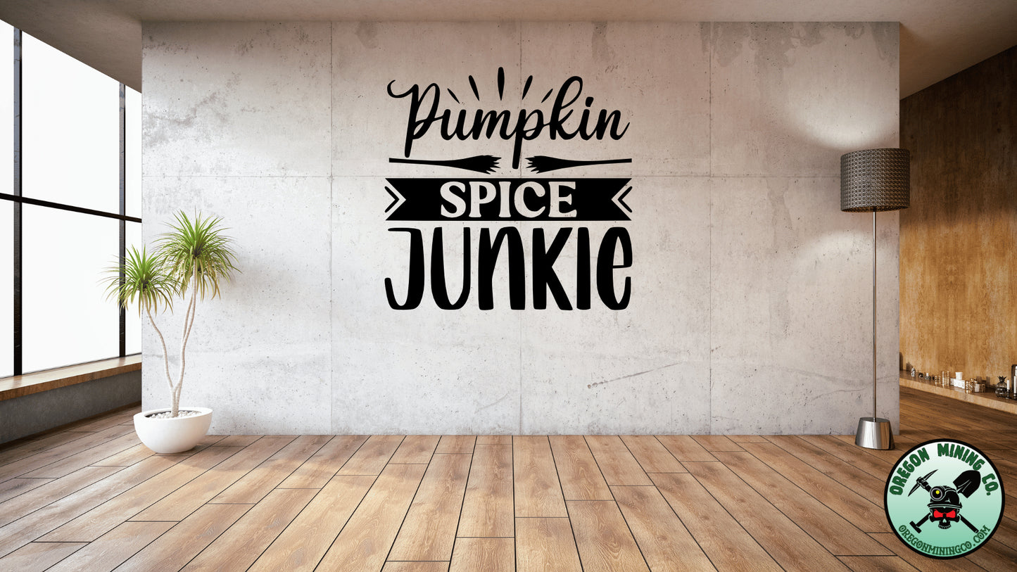 Pumpkin Spice Junkie, Vinyl Decal