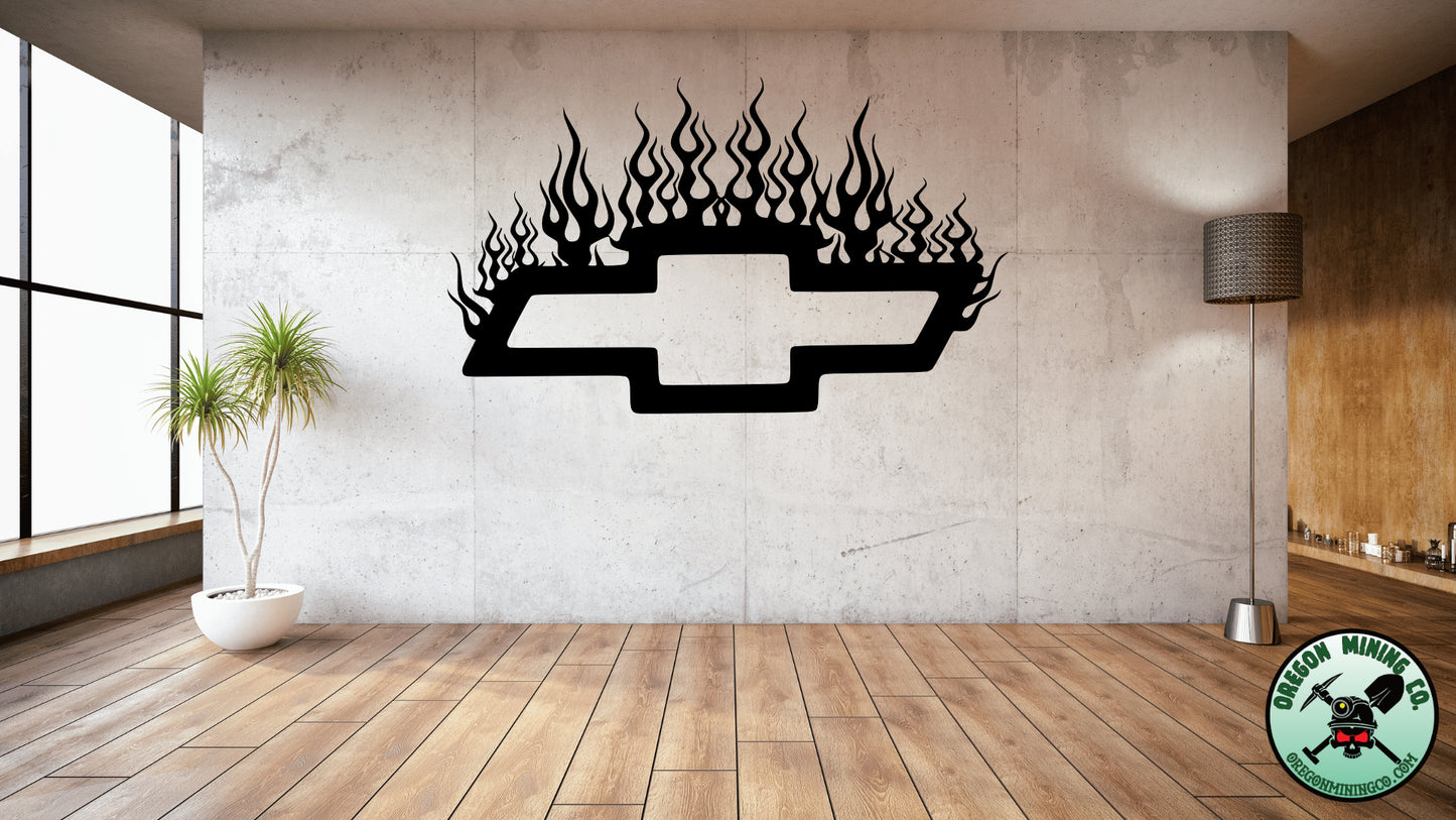 Chevy Flames, Auto Vinyl Decal