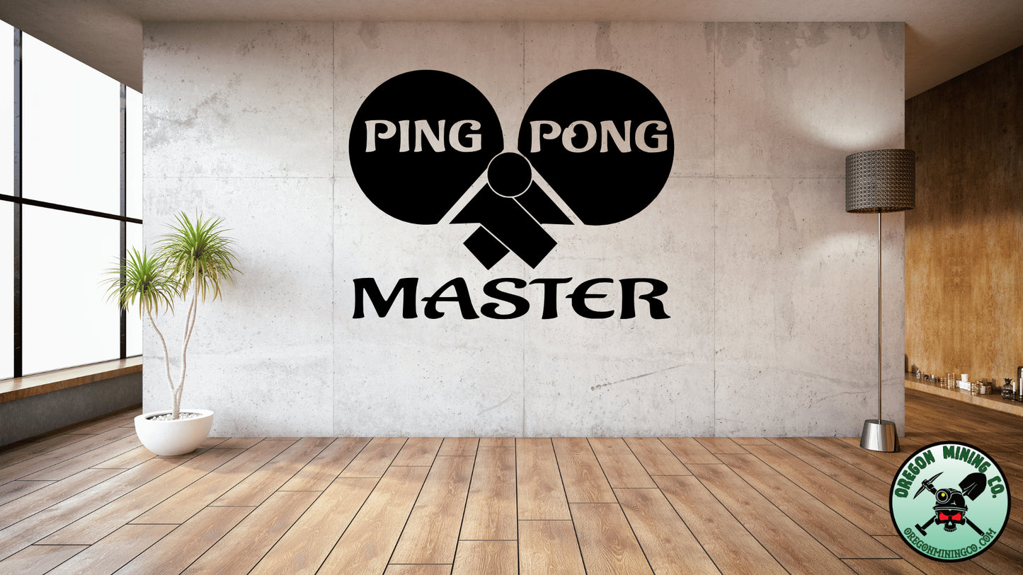 Ping Pong Master, Vinyl Decal