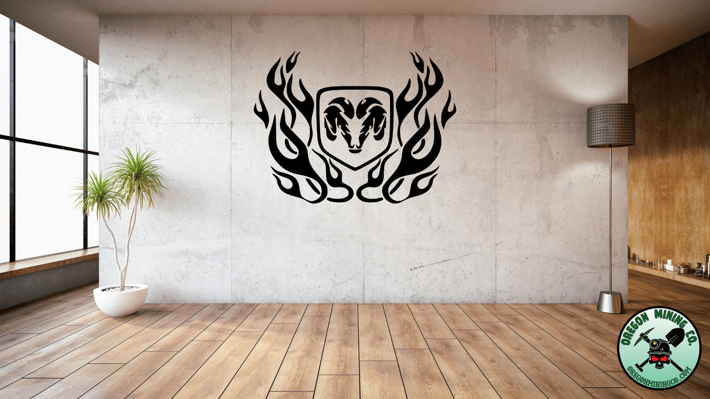 Ram Flames, Auto Vinyl Decal