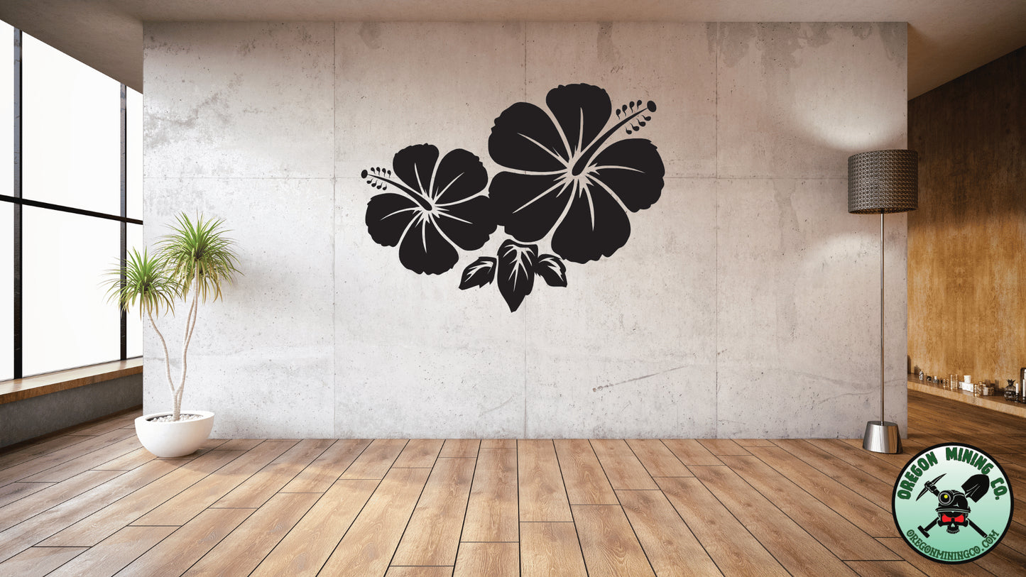 Hibiscus Flowers Vinyl Decal