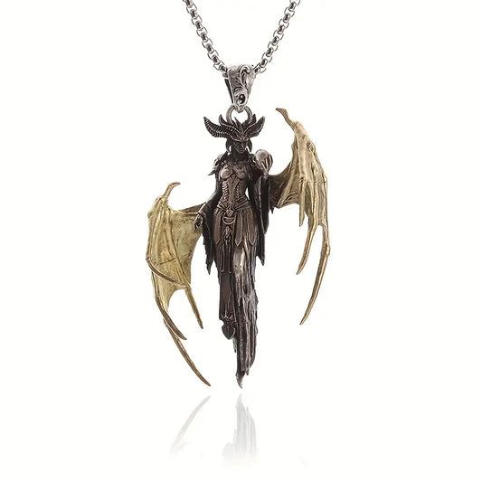 Fallen Angel Devil Goddess Pendant Necklace.