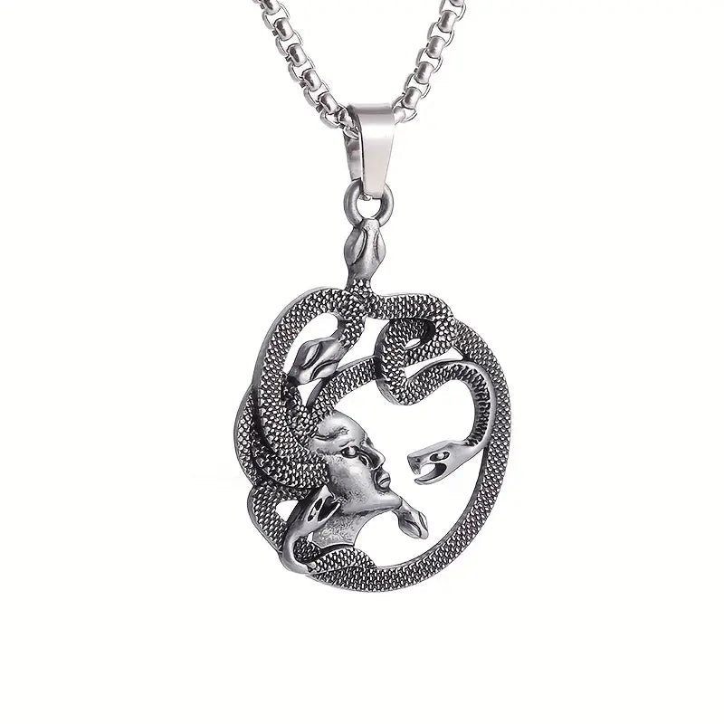 Medusa Pendant Necklace.