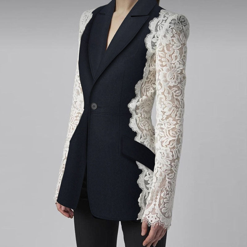 Women's Fashionable Lace Long-sleeved Jacket