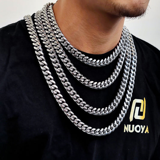 Stainless Steel Cuban Link Chain Necklace