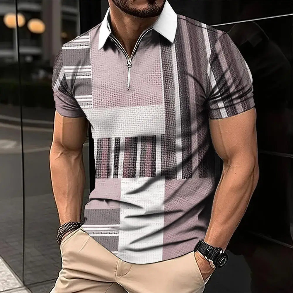 Men's Fashion Plaid Short-sleeved Shirt