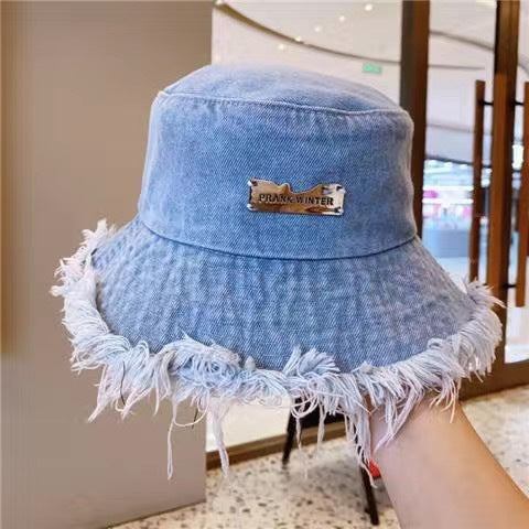 Washed Old Frayed Edge Bucket Hat