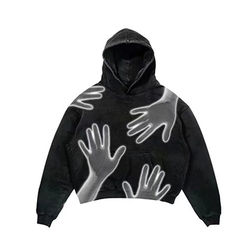 Punk Fashion Design Fleece Printed Hoodie