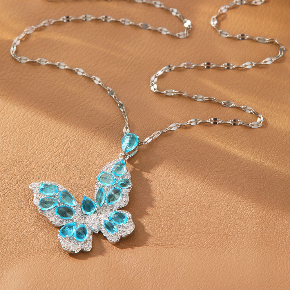 Zircon Butterfly Necklace