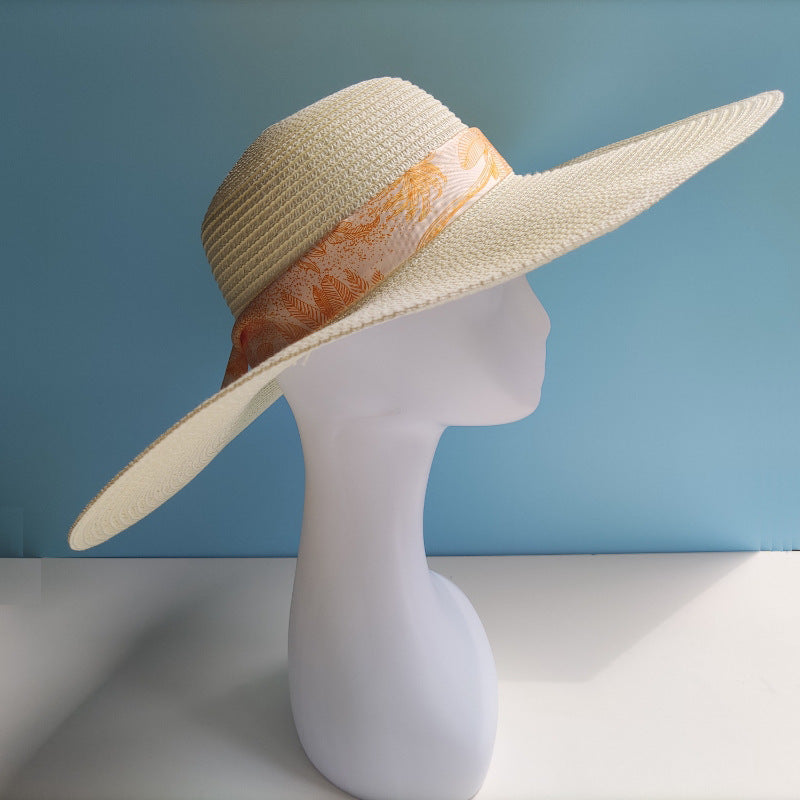 Beach Vacation High Sense Ribbon Hat