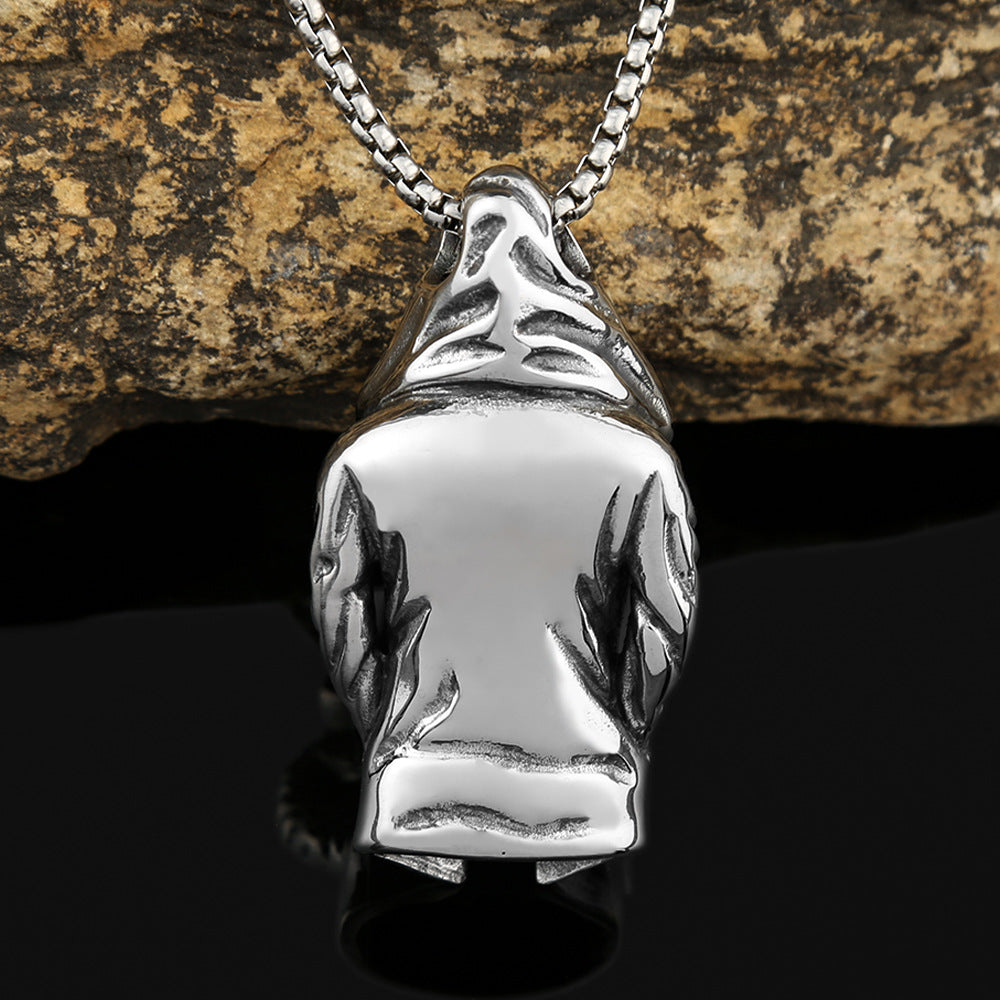 Dark Style Assassin Cloak Stainless Steel Pendant Necklace