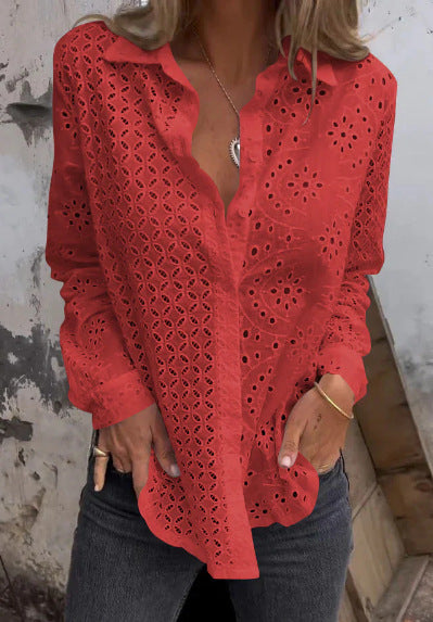 Loose Button Mesh Top