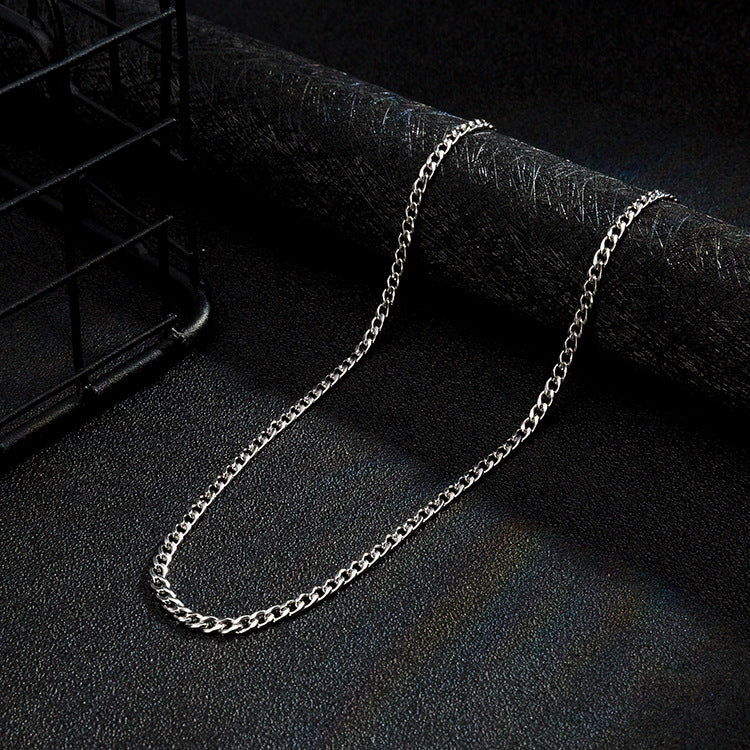 Titanium Steel Thick Cuban Link Chain Necklace