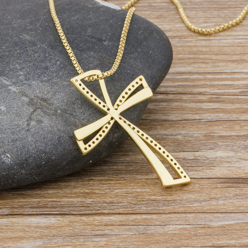 Gold-plated Cross Necklace