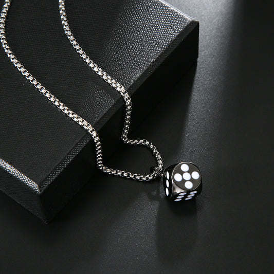 Stainless Steel Dice Necklace