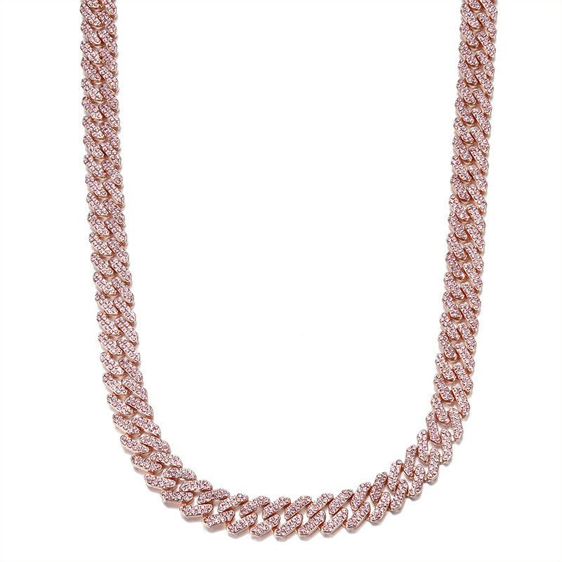 Cuban Link Rhinestone Chain Necklace