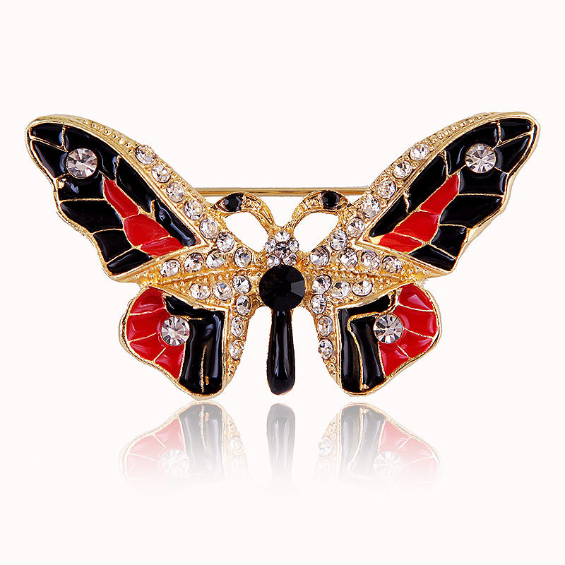 Colorful Crystal Butterfly Brooch