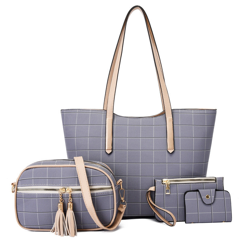 Texture Shoulder Bag Four-piece Set